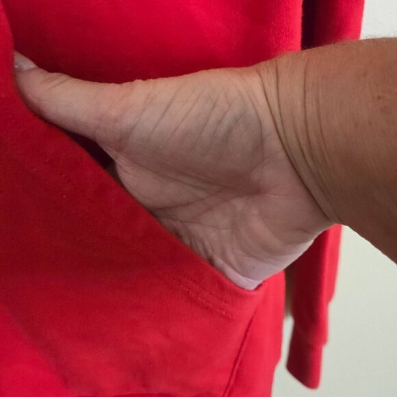 Profound Aesthetic Red Zip-Up Logo Hoodie With Pockets  Size S - Picture 5 of 10